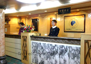 Staff at reception desk
