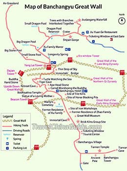 Banchangyu Great Wall Map