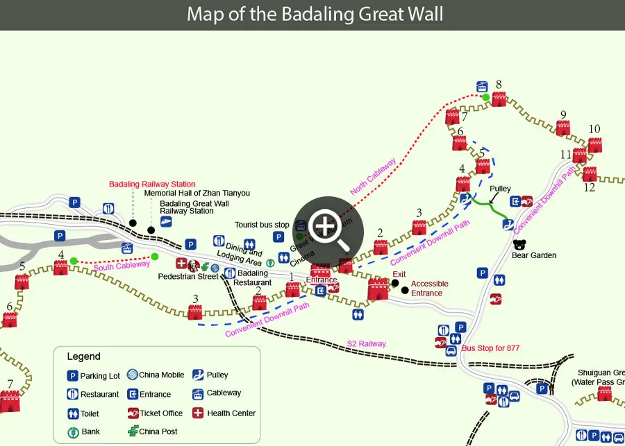 Badaling Great Wall Map