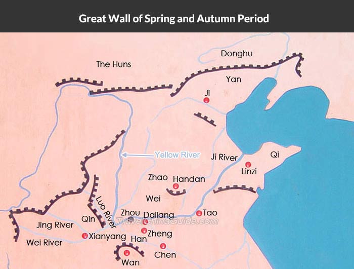 Great Wall Map of Spring and Autumn Period 