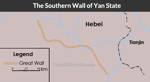 Yan State Southern Great Wall Map