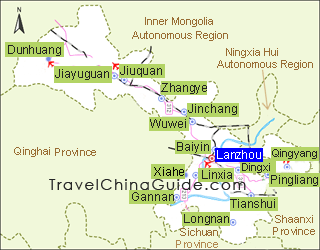 Gansu Map
