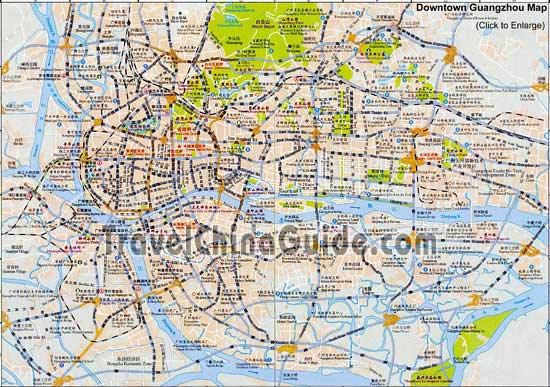 Guangzhou downtown map