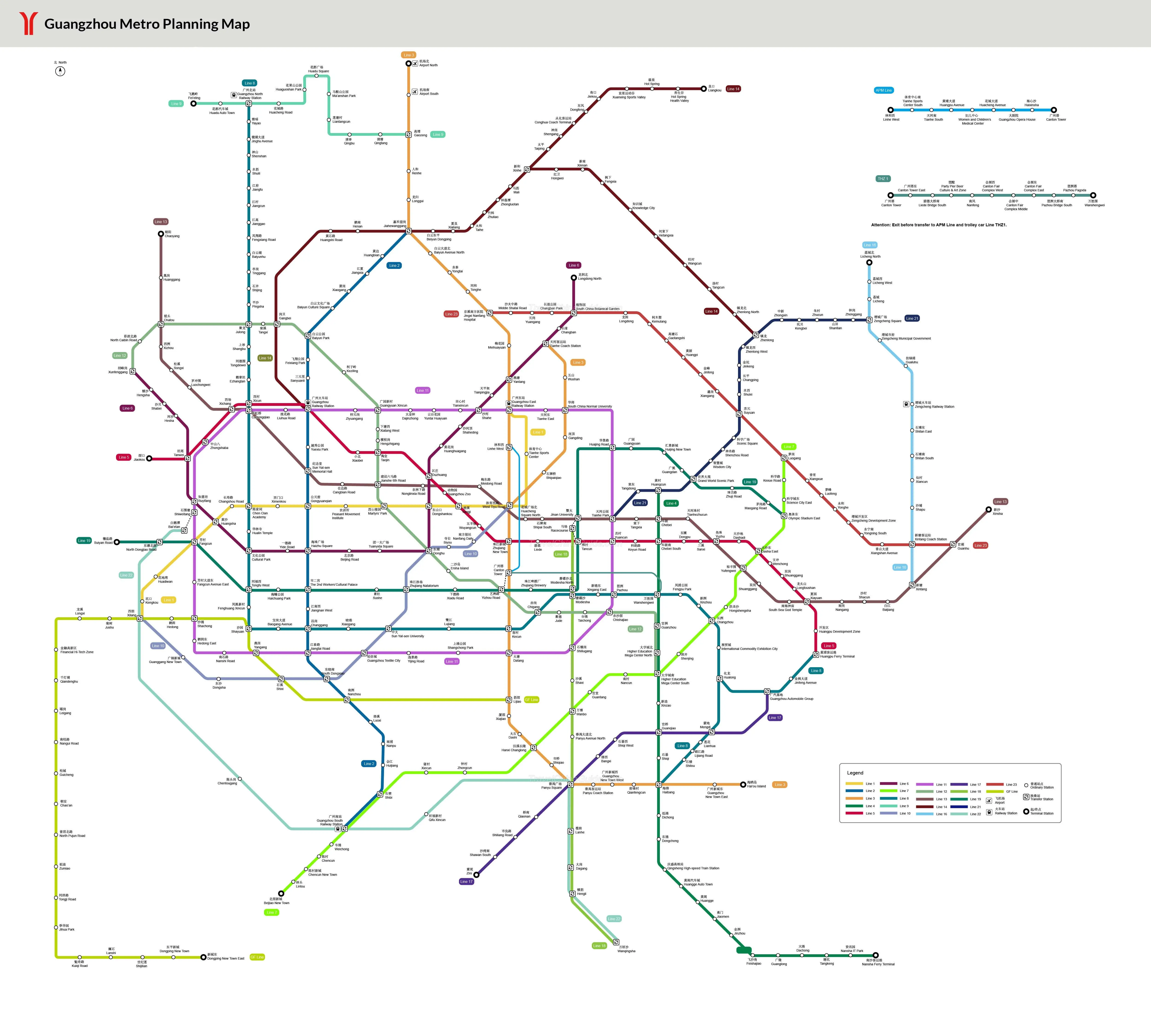 Guangzhou underground map