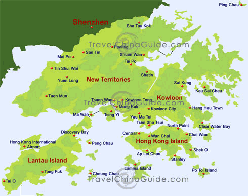 Map of hong kong