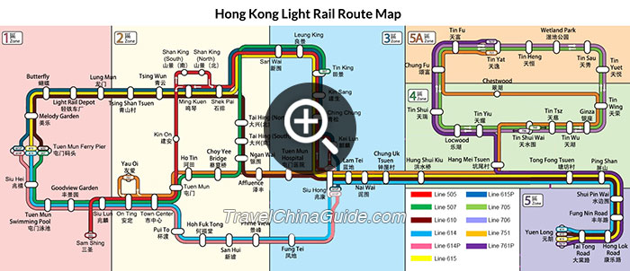 Hong Kong Light Rail Route Map