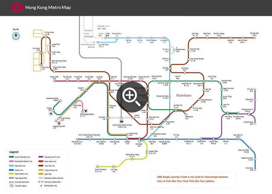 Hong Kong Metro Map