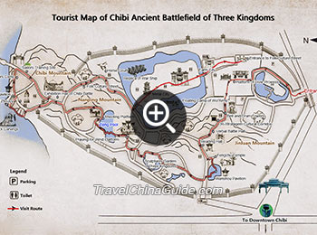 Tourist Map of Chibi Ancient Battlefield of Three Kingdoms