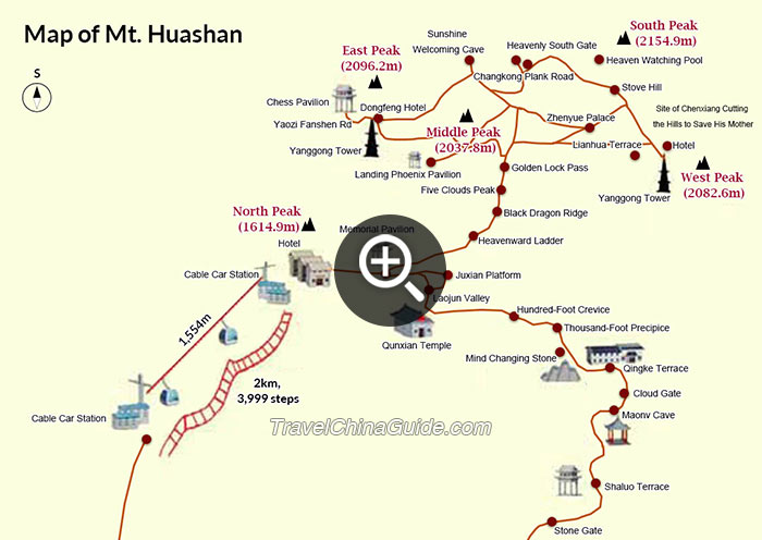 Mount Huashan Map