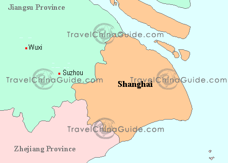 Shanghai  on Shanghai Map