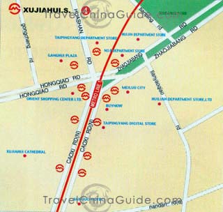 Shanghai Xujiahui Subway Station Map
