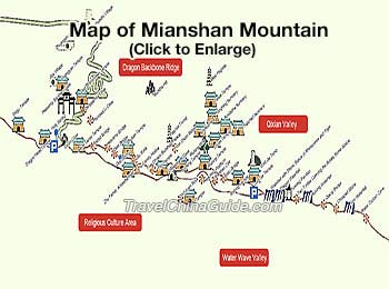 Map of Mianshan Mountain