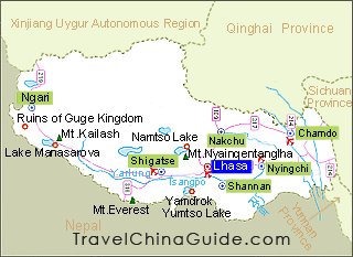 Shigatse and its neighboring areas