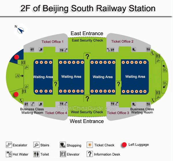 2F of Beijing South Railway Station Map