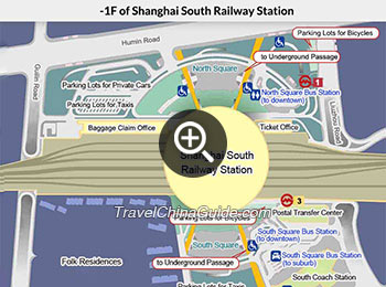 Transportation Map of Shanghai South Railway Station