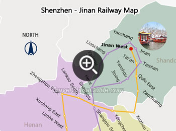 Shenzhen - Jinan Railway Map