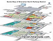 Map of Shenzhen North Railway Station