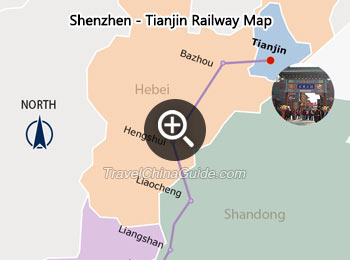 Shenzhen - Tianjin Railway Map