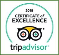 Certificate of Excellence 2018 from TripAdvisor