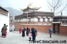 A Tibetan-style architecture in the Labrang Monastery