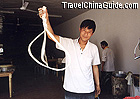 A chef in a noodle restaurant