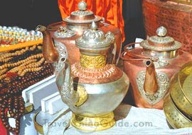 Silver Tibetan pots