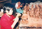 Meticulous carving on the bodies