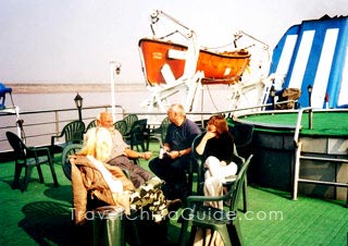 Passengers chatting for leisure