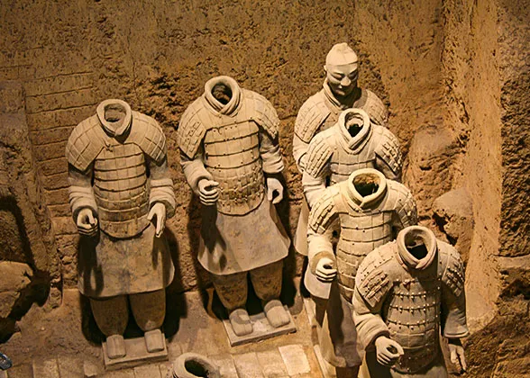 Terra cotta soldier on exhibition 
