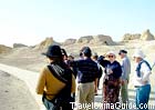 Visitors come to Jiaohe Ancient city