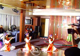 Minority dance performed by the cruise staff
