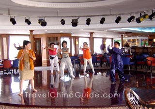 Guests practicing Tai Chi