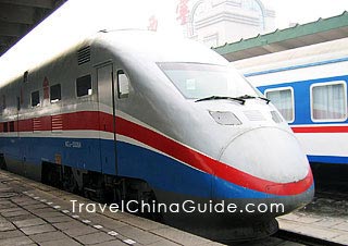 Train at Xining Railway Station 