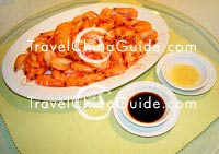 Boiled Shrimps with Sauce