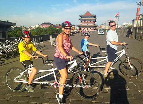 Riding on the city wall