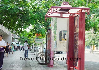 Roadside telephone booth