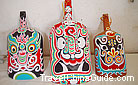 Colourful facial paintings made on the ladles, a flourishing and charming part of Shaanxi folk art.