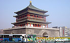 The Bell Tower is located at the center of Xian City, where the East, South, West and North Street converge.