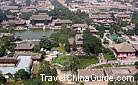 A bird view of the Huaqing Hot Springs in Xian, Shaanxi Province.