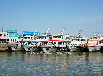 Ships in a port of Weihai, Shandong