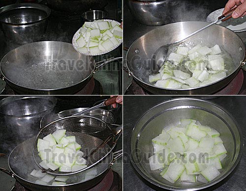 Boil the Winter Melon Pieces