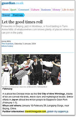 TravelChinaGuide recommended by Guardian