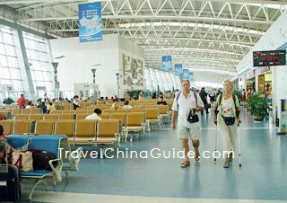 Handicapped tourist in Xi'an Airport