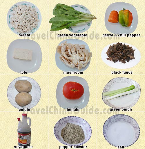 Ingredients of Braised Shaanxi Pasta