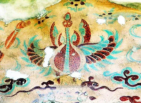 Colorful Mural in Mogao Caves
