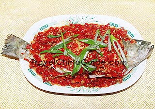 Steamed Fish with Chopped Red Chili