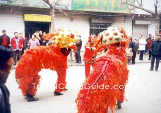 Lion Dance, an activity of Lantern Festival