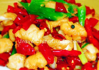 Diced Chicken with Chili
