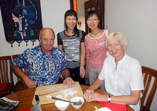Our Guests Learn to Make Chinese Dumplings