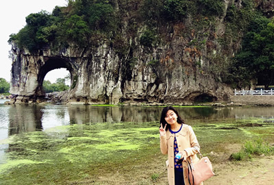 Tina Wang at Elephant Trunk Hill, Guilin